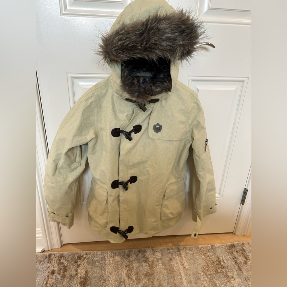 Unisex Burton Snow Jacket with fur neck and hood lining